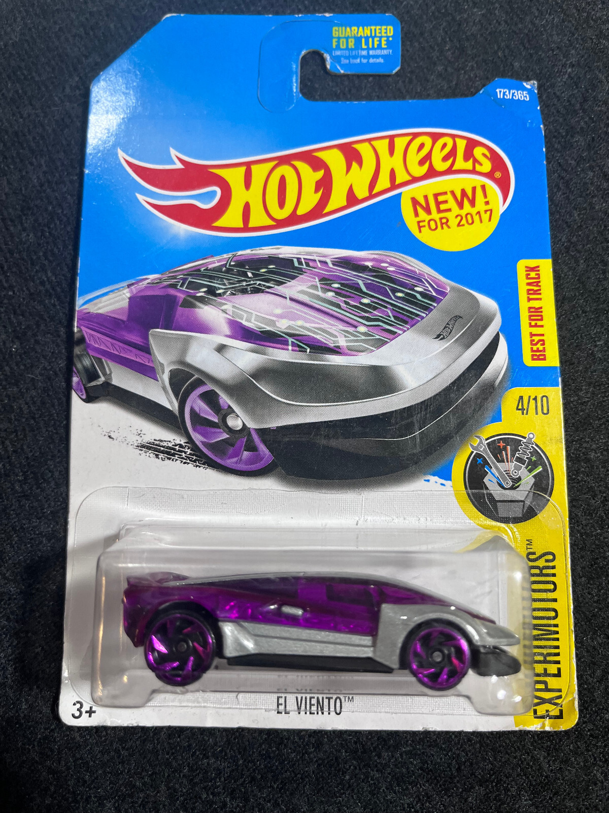 Hot Wheels 2017 #173/365 Purple El Viento #4/10 Experimotors