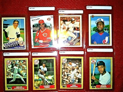 TOPPS TIFFANY LOT OF 8: HOF '85 YOGI BERRA '90 GRISSOM RC ALL STARS & MORE