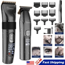 Hatteker 2-In-1 Golden Cordless Professional Hair Clippers Hair Trimmer For Men