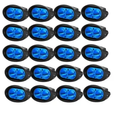 20pcs 20W LED Forklift Truck Blue Warning Lamp Safety Working Offroad Spot Light