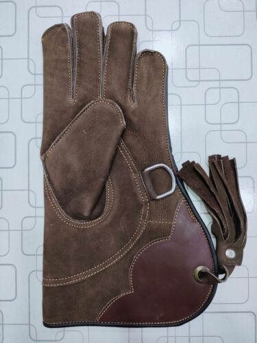 Falconry Glove Leather Bird Handling Nubuck Leather 11 Inches 2 Layer Glove - Picture 1 of 2