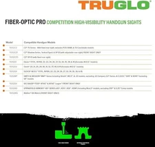 TRUGLO Fiber-Optic Pro Handgun Night Sight with Extra Fibers & Reflector Tape...