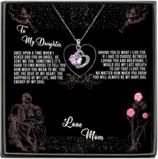 To My Daughter Necklace, Daughter Father Necklace, Daughter Gift from mom, dad