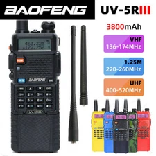 Baofeng Bf-uv-5r iii Tri-band 3800mah Vhf Uhf Fm Ham Two-way Radio Walkie Talkie