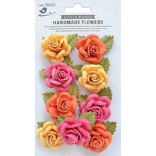 Little Birdie KARIN - Boho Vibes - Handmade Paper Flowers Glitter 9pc 82772