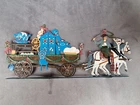 Bavarian wedding train bridal carriage standing Pewter Wilhelm Schweizer approx. 24x10cm