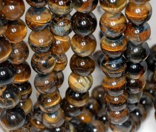 12MM GOLDEN BLUE TIGER EYE GEMSTONE GRADE AB ROUND LOOSE BEADS 7inch