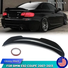 For 2007-2013 BMW E92 Coupe Glossy Black PSM Style Rear Trunk Spoiler Wing Lip