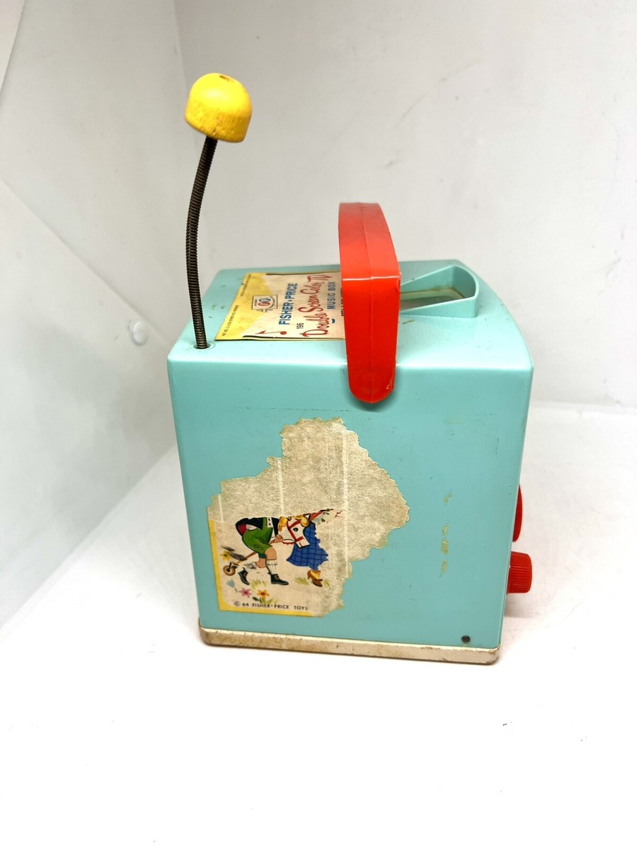 Jouet Musical Fisher-Price - Télé Vintage Peek-A-Boo Screen - Boîte à Musique Ancienne
