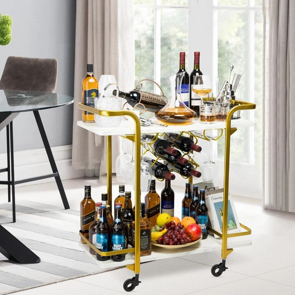 Bar cart wine glass holder sale