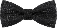 Rhinestone Bow Ties for Men Pre-tied Sequin Diamond Mens Women Tuxedo Bowtie wit