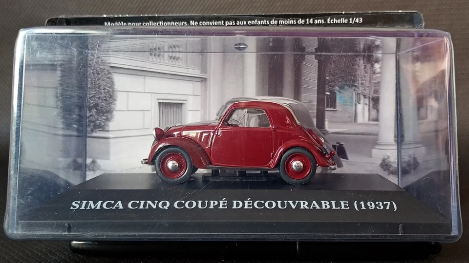 SIMCA 5 (1936) "Micro-Voitures d'Antan" N°75, Altaya 1/43 + FAS - Photo 3/4