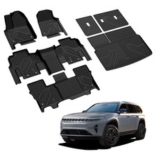 Lasfit Floor Mats Trunk Cargo Liner For Jeep Wagoneer 2022-2025 All Weather Tpe