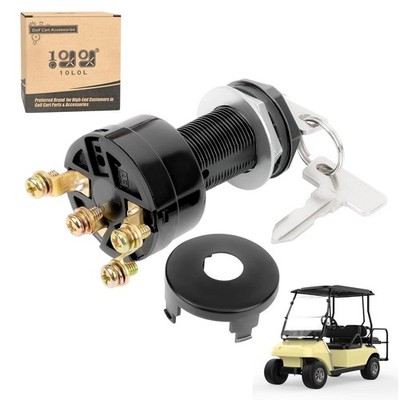 12 Volt Golf Cart Ignition Key Switch for Club Car DS (1996-up), Limo, Turf, ...