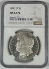 1885-O Morgan Silver $1 Dollar Coin NGC MS 62 PL
