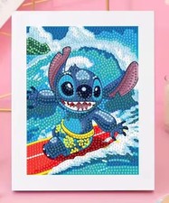 Stitch Surfing Diamond Painting Craft Kit-5.9x7.9  . Supplies included