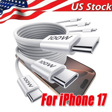 IPhone 17 16 Pro Max USB-C to USB-C Cable Fast Charger lot Type C Charging Cord