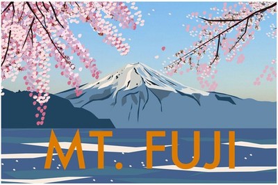 365737 Mt. Fuji Highest Mountain Japan Volcano Art Decor Print Poster