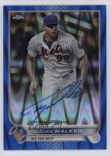 2022 Topps Chrome Veteran Blue RayWave Refractor 71/150 Taijuan Walker Auto 03j5
