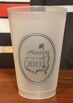 Official 2013  Masters Golf Clear Frosted Plastic Drink Cup Collectible - New