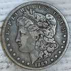 1889CC Morgan Silver Dollar Uncertified Very Fine Plus Condition
