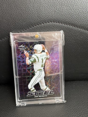 2023 Leaf Trinity Steel Lazer Purple S-49 36/49 Joe Namath