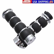 1" Motorcycle Handle bar Hand Grips w/ Throttle For Harley Honda Kawasaki Suzuki