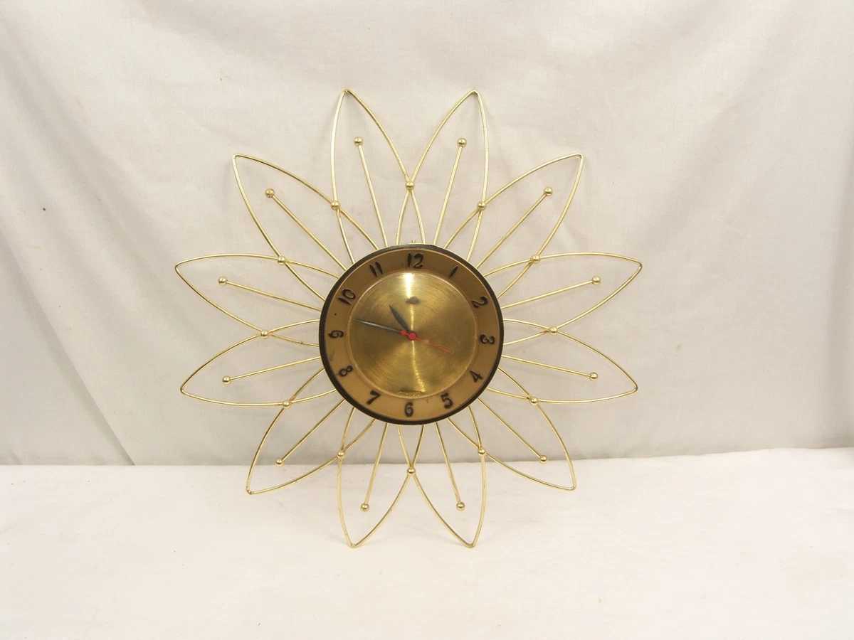 Starburst Sunburst Wall Clock In Collectible Wall Clocks 1930-1969
