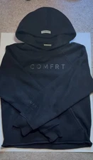 Men's Size small cozy COMFRT black pullover hoodie. No flaws 