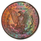 1883 Morgan Silver Dollar PCGS MS-65 Monster Rainbow Toning Front-Facing Reverse