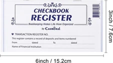 20 Pack Checkbook Register, Check Register For Personal