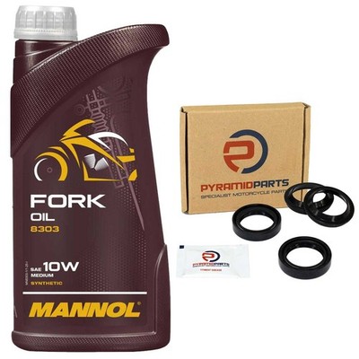 Gabelsimmerringe Staubkappen Set FDK-068 + 1L Öl 10W für Kawasaki GPZ 600 ZZR ZL