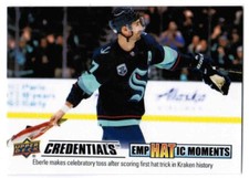21/22 2021 UPPER DECK CREDENTIALS JORDAN EBERLE EM-5 EMPHATIC MOMENTS KRAKEN