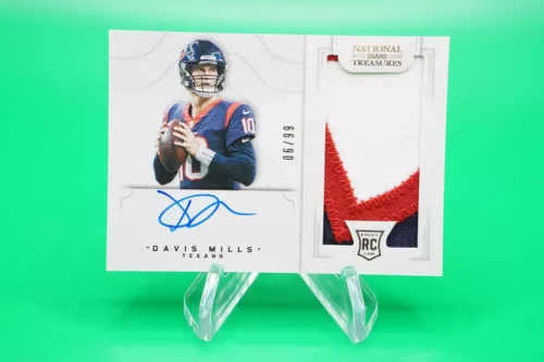 2021 National Treasures Crossover Rookie Patch Auto /99 #22 Davis Mills RPA GS1