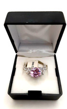 Pink Cubic Zirconia Ring Size 7