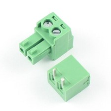 5Pcs 3.81mm Pitch 2 Pin Right Angle Screw Terminal Block Pluggable Connector