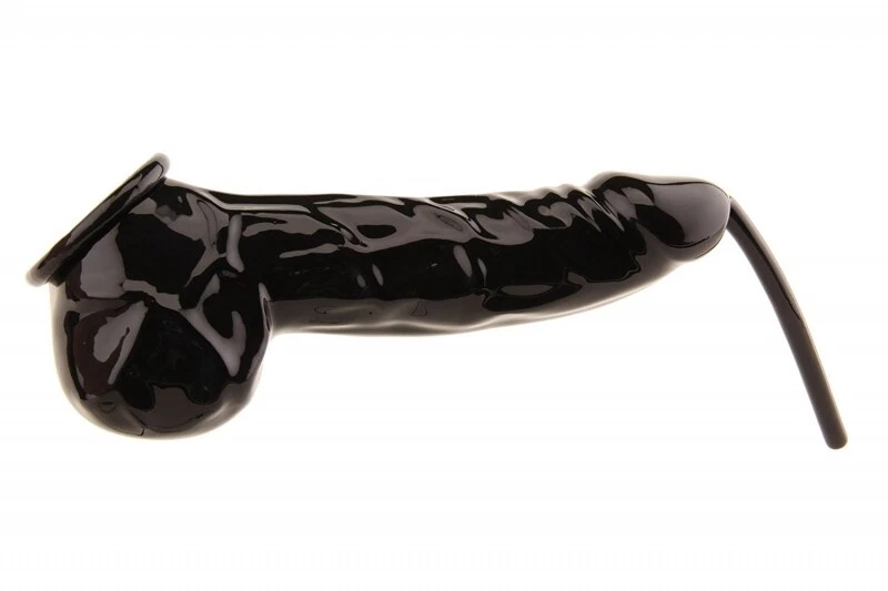 LATEXA Latex Penishülle mit Hodensack 0,8 mm und Rollrand - mit Urinschlauch