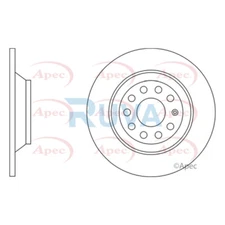 Fits Audi A6 2004-2011 Ruva Rear 1x Brake Disc #2 4F0615601E