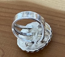 Vintage Native American Navajo 925 Sterling Silver Blue Turquoise Ring Size 5.5