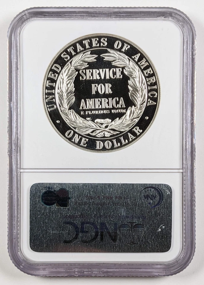 1996 S National Community Service Silver Dollar NGC PF70 Ultra Cameo - Image 2 of 3