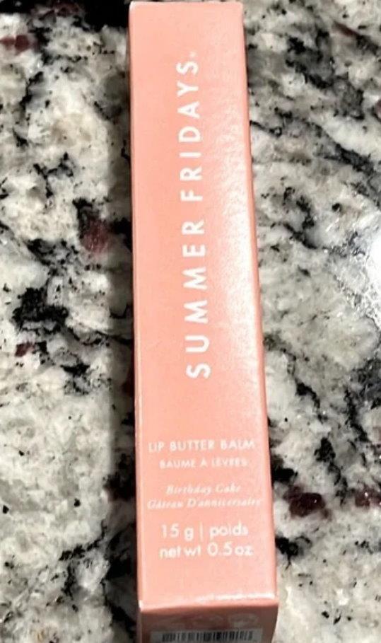 💝Summer Fridays Lip Butter Balm Birthday Cake New lip gloss free shipping👩🦰