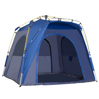 4 Person Pop Up Camping Tent Quick Easy Setup Automatic Hydraulic Family Travel 
