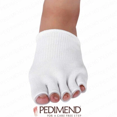 PEDIMEND Morton's Neuroma Gel Lined Socks Toe Cushion White Socks Compression Pain Socks