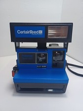 Rare Polaroid Spirit 600 Certain Teed CertainTeed Blue Black With Strap -