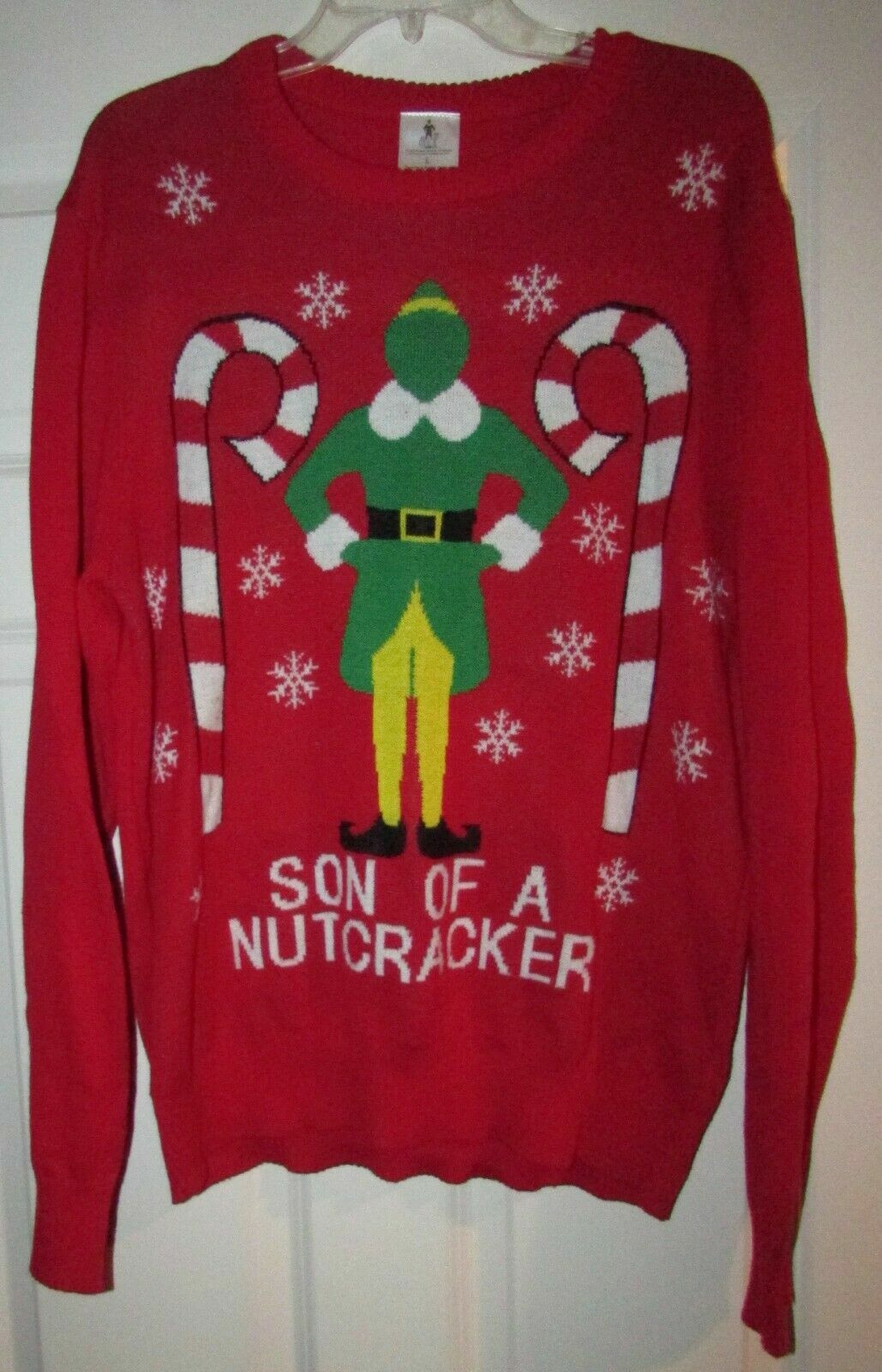 Elf the Movie Son of a Nutcracker Ugly Christmas Sweater Sz Large - Main Image