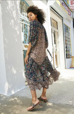 NEW Free People Estelle Chiffon Maxi Dress Size XS Z95-3 | eBay UK