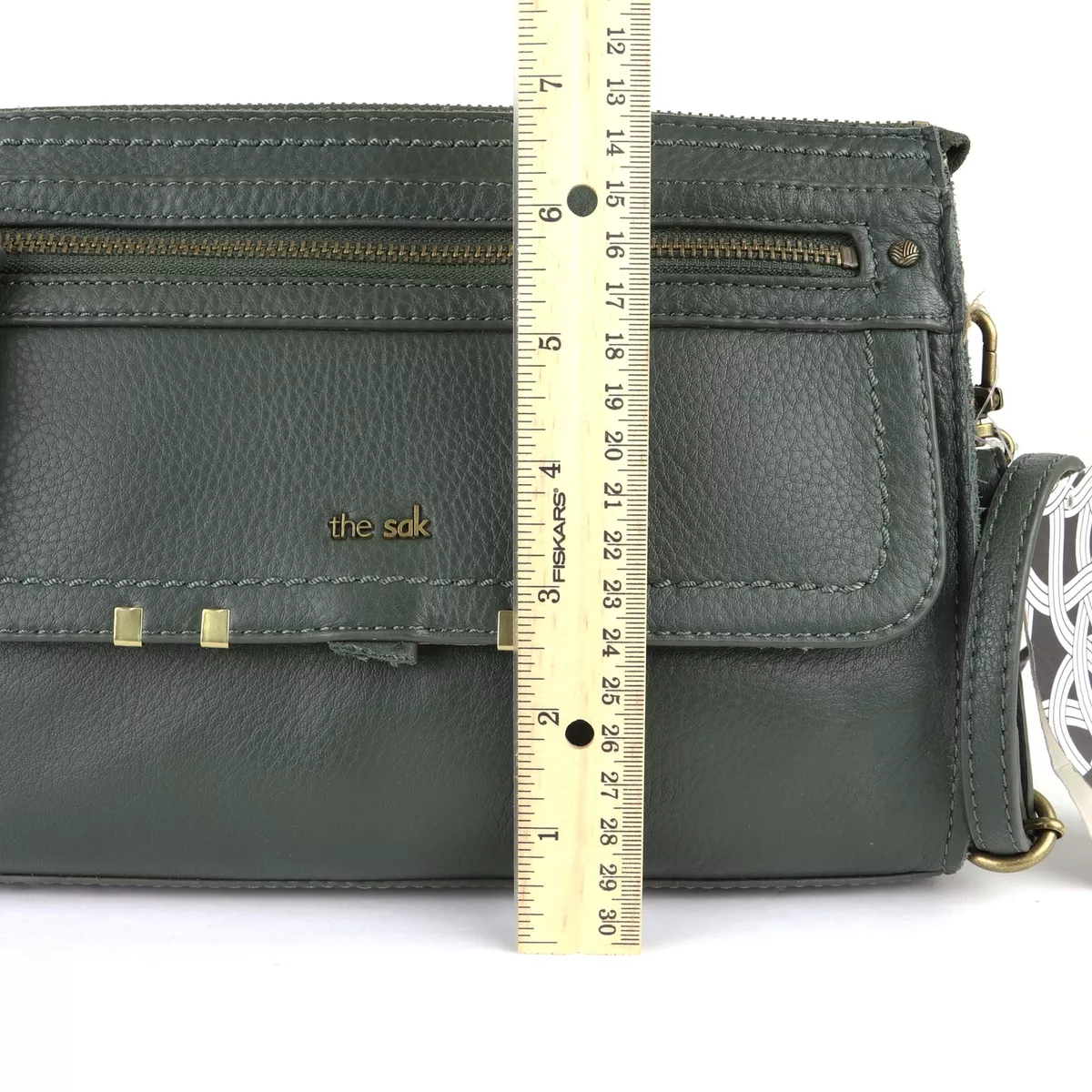 The Sak Leucadia Leather Crossbody Purse Shoulder Bag 159 Hunter Green