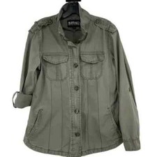 Buffalo David Bitton Women's Lightweight Military Jacket, Army Green, S