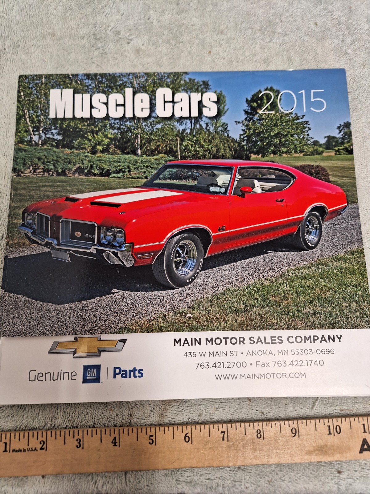 calendar 2015, muscle cars, main motor sales, anoka, Minnesota, GM