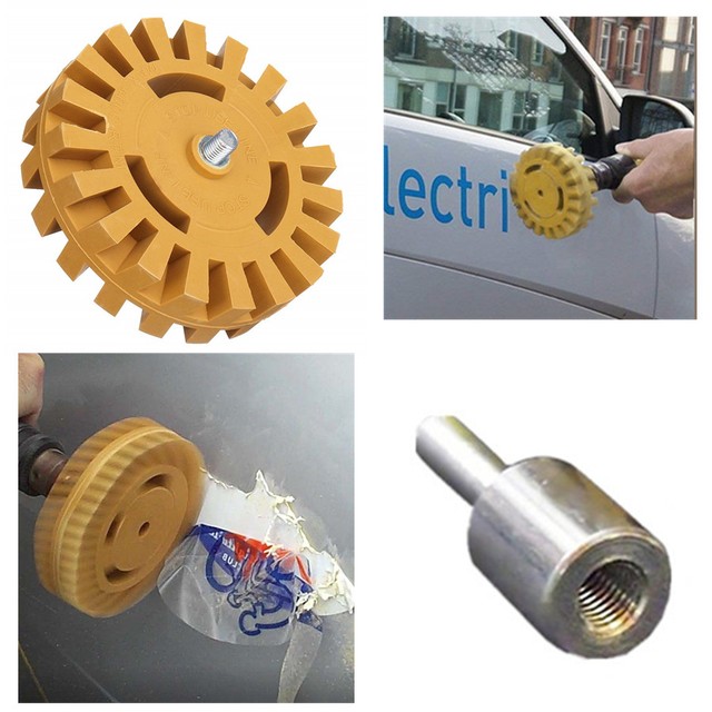 Vinyl Decal Remover Tool Rubber Polishing Wheel Car Sticker Mark Eraser